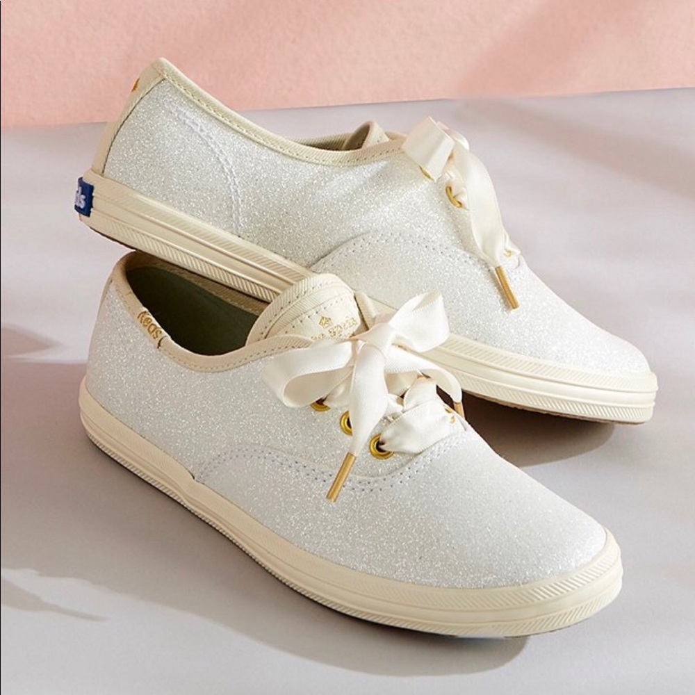 Ivory/Cream Glitter Kate Spade Keds.